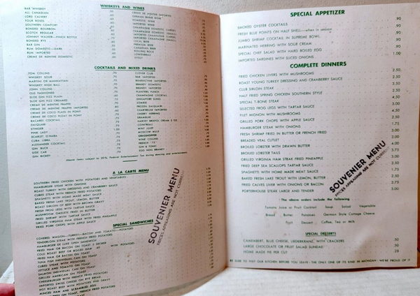 John Zittels Covered Wagon Inn - Menu (newer photo)